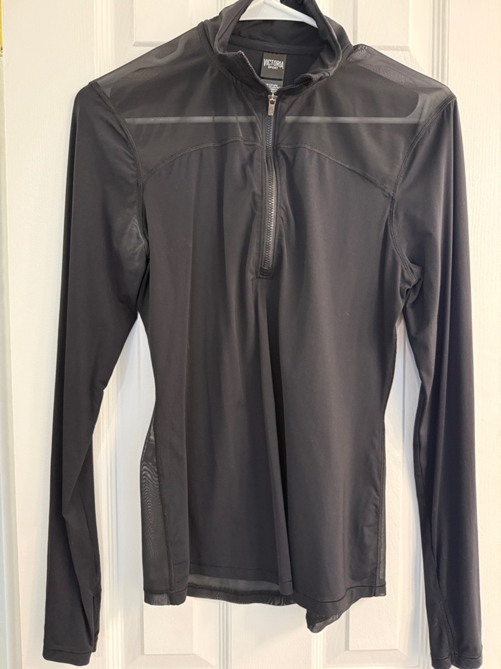 Victoria's Secret Black Half-Zip Athletic Top